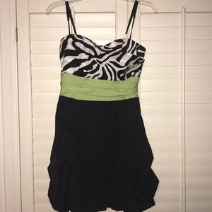 Zebra cocktail dress